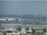 UP Express on the viaduct approaching Pearson Airport